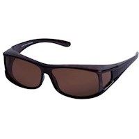 Fit Over Solbriller - polariserede brune glas - solbrillen, der kan benyttes over dine briller...